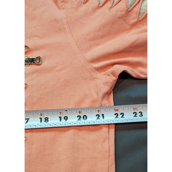 Retro Switch Remarkable Razor Cut Zippered T-Shirt Men's Size XL Pink - Picture 6 of 7